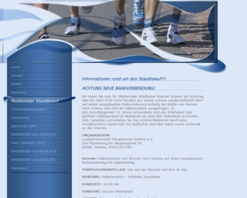 Muldentaler Staedtelauf Website